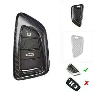 �����[�g�L�[�V�F���J�o�[ BMW X1 X5 X6 F48 F15 F16 X �V���[�Y �J�[�{���t�@�C�o�[ �u���b�N- Remote Key Shell Cover for BMW X1 X5 X6 F48 F15 F16 X-Series Carbon Fiber Black- �y���s�A���i�z