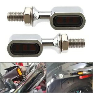 I[goC~j LED ACWP[^[vn[[pN[X[NY- Motorcycle Mini LED Rear Indicator Lamp for Harley Chrome Smoke Lens-