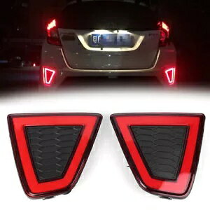 LED ���A�o���p�[�����v�t�H�O�u���[�L�e�[�����C�g�z���_�W���Y�t�B�b�g 14-15- LED rear bumper lamps fog brake tail lights for Honda jazz fit 14-15- �y���s�A���i�z