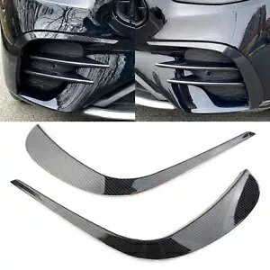 �t�����g�o���p�[���b�v�X�|�C���[�L�b�g �x���c E �N���X W213 E260 E300 E53 21 �J�[�{���p- Front Bumper Lips Spoiler Kit for Benz E-Class W213 E260 E300 E53 21 Carbon- �y���s�A���i�z