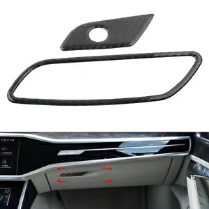 2 cm[{bNXnhJo[gAEfB A6 C8 2019-21- 2pcs Copilot Storage Box Handle Cover Trim for Audi A6 C8 2019-21-