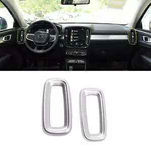 �}�b�g�V���o�[ �T�C�h�G�A�x���g�A�E�g���b�g�J�o�[�g���� ABS �{���{ XC40 2018-2020�p- Mat Silver Side Air Vent Outlet Cover Trim ABS for Volvo XC40 2018-2020-