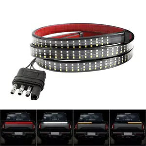 60 C` 3 gbN e[Q[g Cg o[ LED Xgbv o[X u[L CWP[^[- 60" Three-Row Truck Tailgate Light Bar LED Strip Reverse Brake Indicator-