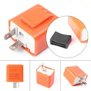 �I�����W 2 �s�����x�����\�� LED �t���b�V���[ �����[ Fixrad ���C�g �n�C�p�[ �t���b�V��- Orange 2-Pin Speed Adjustable LED Flasher Relay Fixrad Light Hyper Flash- �y���s�A���i�z