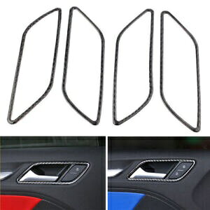 J[{t@Co[CeAnht[Jo[gplAEfB A3 S3 2014-18- Carbon fiber genuine interior handle decor frame cover trim panel for Audi A3 S3 2014-18-