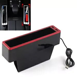 EȃI[KiCU[ WCg[{bNX MbvtB[ EHbgz_[ bh- Right Seat Organizer Joint Storage Box Gap Filler Wallet Holder Red-