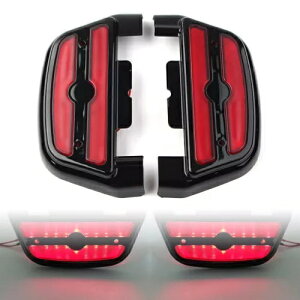 Socioutboard Jo[ LED Cg bh n[[ c[O [hLOp- Socioutboard Cover LED Light Red for Harley Touring Road King-