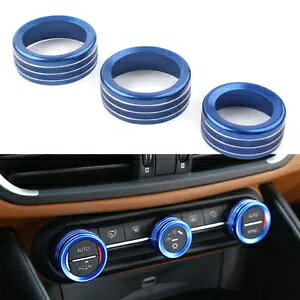 At@I WA XeBIp GAR XCb` {^ O x[ u[- Air Conditioning Switch Button Ring Bezel for Alfa Romeo Giulia Stelvio Blue-