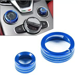 }`fBA{^O At@I WA XeBI 2020-21 u[- Central Multimedia Button Ring for Alfa Romeo Giulia Stelvio 2020-21 Blue-