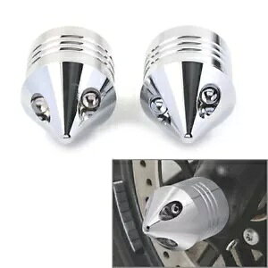 n[[ GNgOCh X|[cX^[ FLHX pN[ tg ANX ibg Jo[- Chrome front axle nut cover for Harley Electra Glide Sportster FLHX-