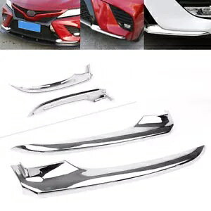 g^J 2018 X|[cpN[tgop[{g[fBOJo[- Chrome Front Bumper Bottom Molding Cover For Toyota Camry 2018 Sport-