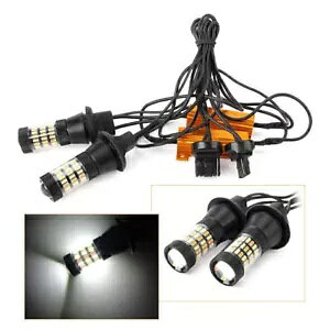 2x 7440 XCb`obN LED CWP[^[ 60-SMD zCg CG[ c[g[d- 2x 7440 Switchback LED Indicator 60-SMD White Yellow Two Tone Bulbs-