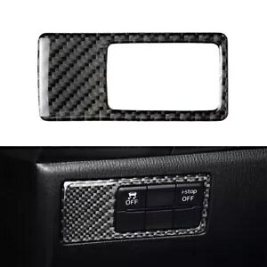 J[{t@Co[wbhCgXCb`{^Jo[g}c_ 3 ANZ 2017-18- Carbon Fiber Headlight Switch Button Cover Trim For Mazda 3 Axela 2017-18-