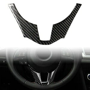 J[{t@Co[Ci[XeAOzC[gJo[}c_ 3 ANZ 2014-2016- Carbon Fiber Inner Steering Wheel Trim Cover For Mazda 3 Axela 2014-2016-