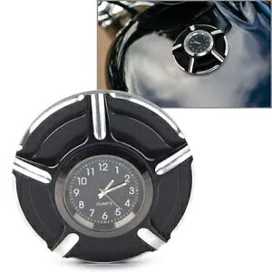 I[goCRW^NWn[[pvtrbgA~jEubN- Motorcycle Fuel Lid Tank Lid with Watch for Harley Billet Aluminum Black-