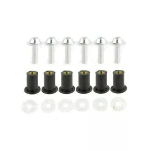 �z���_ CBR250 300 650 900 �X�v���b�^�[�t�����g�K���X�l�W�}�E���g- For Honda CBR250 300 650 900 Splitter Windscreen Screws Mount- �y���s�A���i�z
