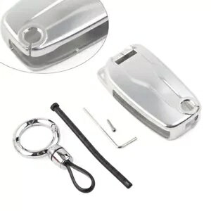 �L�[�P�[�X�V�F���J�o�[ Ducati Diavel mts1260s/950s/1260 Enduro �V���o�[�p- Key Case Shell Cover for Ducati Diavel mts1260s/950s/1260 Enduro Silver- �y���s�A���i�z