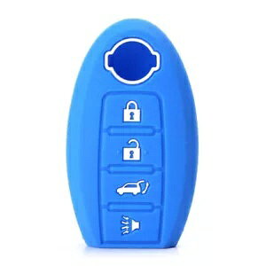 ���Y 370Z �A���e�B�}�p 4 �{�^�� �L�[�P�[�X �P�[�X �J�o�[ �u���[- 4 Button Key Case Case Cover Blue for Nissan 370Z Altima- �y���s�A���i�z