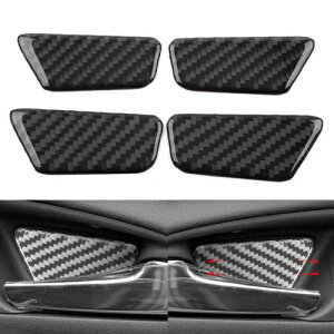 4x �C���e���A�h�A�V�F���g���� �V�{���[ �G�N�C�m�b�N�X 2017-22 �J�[�{���t�@�C�o�[ �u���b�N- 4x Interior Door Shell Trim for Chevrolet Equinox 2017-22 Carbon Fiber Black- �y���s�A���i�z