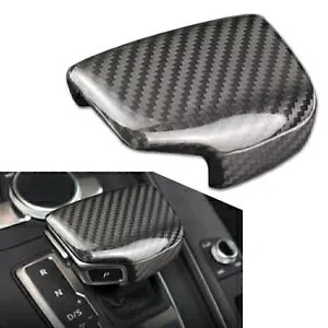 Vtg{^Jo[XebJ[J[{t@Co[ubNAEfB A4 B9 A5 Q7 2017 18- Shift button cover sticker carbon fiber black for Audi A4 B9 A5 Q7 2017 18-