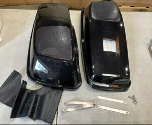OS&D Advanblack ubN NH[c 6X9 ThobO Xs[J[ W 2014 Nȍ~ c[Op OS&D Advanblack Black Quartz 6X9 SADDLEBAG SPEAKER LIDS FOR 2014+ TOURING