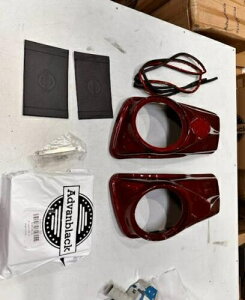 OS&D Advanblack n[h LfB zbg bh bh t[N 8 C` Xs[J[W 2014 Nȍ~ c[Op OS&D Advanblack Hard Candy Hot Rod Red Flake 8'' SPEAKER LIDS FOR 2014+ TOURING