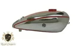 Horex Regina クロムレッドペイントスチール燃料タンク (小型バージョン) - (適合) Horex Regina Chrome Red Paint Steel Fuel Tank (Small Version) - (Fit For)