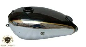 Horex Regina クロム & ブラック塗装スチール ガス燃料タンク (小型バージョン) (適合) Horex Regina Chrome & Black Painted Steel Gas Fuel Tank (Small Version)(Fit For)