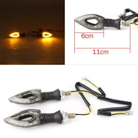 ホンダカワサキ 12V LED ターンシグナルインジケーターウインカーアンバーライトクリアレンズ For Honda Kawasaki 12V LED Turn Signal Indicator Blinker Amber Light Clear Lens