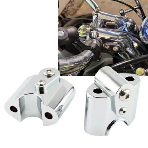 1 �y�A�t�����g�n���h���o�[���C�U�[���t�g�A�_�v�^�[�L�b�g BMW R18 �S���f���N���[���ɓK�� 1 Pair Front Handlebar Riser Lift Adapter Kit Fit For BMW R18 All Models Chrome �y���s�A���i�z