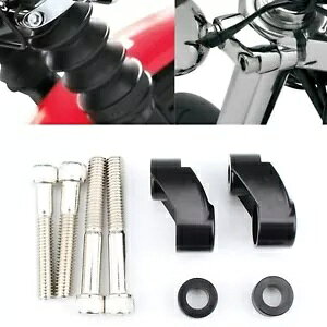 �t�����g�^�[���V�O�i���Ĕz�u�L�b�g �n�[���[ 39mm 49mm �X�|�[�c�X�^�[ FXR FXD �_�C�i BLK �p Front Turn Signal Relocation Kit For Harley 39mm 49mm Sportster FXR FXD Dyna BLK �y���s�A���i�z