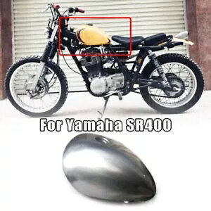 I[goCR^NKXʃ}n SR400 LbvtVo[V Handmade Modified Motorcycle Fuel Tank Gas Can for Yamaha SR400 W/Cap Silver New