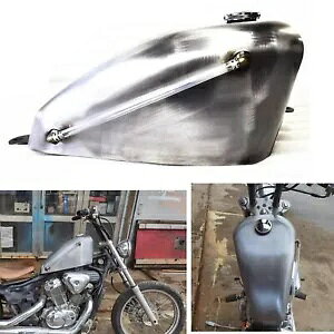 nhChF̃K\R^NƃLbvtz_XeB[h 400 600 I[goC Handmade Silvery Petrol Fuel Tank With Cap For Honda Steed 400 600 Motorcycle
