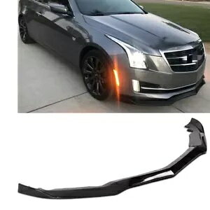 �L���f���b�N ATS 2015-2018 2016 �t�����g�o���p�[�X�|�C���[�X�v���b�^�[���b�v�u���b�N- For Cadillac ATS 2015-2018 2016 Front Bumper Spoiler Splitter Lip Black- �y���s�A���i�z