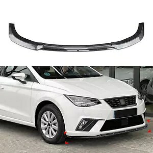 SEAT Ibiza MK5 �W��/FR 2018-2023 �t�����g�o���p�[�X�|�C���[���b�v�u���b�N- For SEAT Ibiza MK5 standard/FR 2018-2023 front bumper spoiler lip black- �y���s�A���i�z