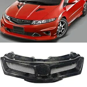 J[{t@Co[ ubN tgop[ O 2008-2012 z_ VrbN ^Cv R FN2- Carbon fiber black front bumper grill for 2008-2012 Honda Civic Type-R FN2-