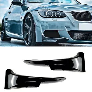 10-14 BMW E92 E93 M-Tech �t�����g �X�v���b�^�[ �J�o�[ �V���C�j�[ �u���b�N- For 10-14 BMW E92 E93 M-Tech Front Splitter Covers Shiny Black- �y���s�A���i�z