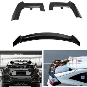 z_ VrbN nb`obN 20-2021 AX|C[ AECO X|C[EBO ubN- For Honda Civic Hatchback 20-2021 Rear Spoiler Rear Wing Spoiler Wing Black-
