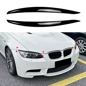 BMW 3 �V���[�Y BMW E90 E92 E93 M3 �Ԃ̃w�b�h���C�g���ё�����- For BMW 3 Series BMW E90 E92 E93 M3 car headlights eyebrow decor black-