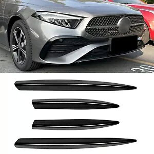 xc A200 A35 AMG 2023-2024 tgop[TChX|C[- For Benz A200 A35 AMG 2023-2024 front bumper side spoiler decor black-