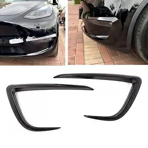 eXf Y pYf@یwtgCXbg Jo[- Carbon Fiber Optical Front Ventilation Slot Cover For Tesla Model Y-