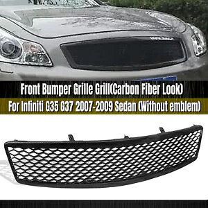 2007-09 CtBjeB G G35 G37 Z_tgop[ObhJ[{X^C- For 2007-09 Infiniti G G35 G37 Sedan Front Bumper Grid Carbon Style-