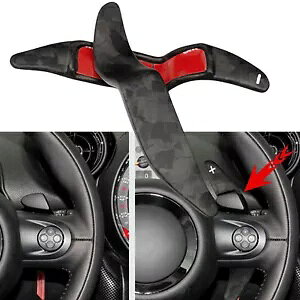 BMW ~j R55 R56 R60 pJ[{t@Co[XeAOzC[gVtgphg- Carbon fiber steering wheel extended shift paddle trim for BMW mini R55 R56 R60-