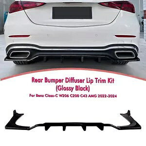 ���A�o���p�[�f�B�t���[�U�[���b�v�x���c�N���X C W206 C200 C43 AMG 2022-2025 �V����- Rear bumper diffuser lip for Benz Class C W206 C200 C43 AMG 2022-2025 new-