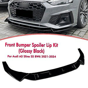 tgop[X|C[bvAEfB A5 Sline S5 8W6 2021-2024 2022 ubN- Front bumper spoiler lip for Audi A5 Sline S5 8W6 2021-2024 2022 black-
