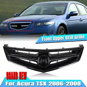 �A�L���� TSX 2006-2008 2007 �Ԃ̃t�����g�o���p�[�O�����x���g�O������- For Acura TSX 2006-2008 2007 Car Front Bumper Grille Vent Grille Black- �y���s�A���i�z