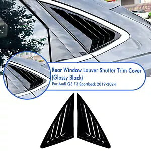 ATChEBhEVb^[Jo[ AEfB Q3 F3 Sline 2019-2024 ubN- Rear Side Window Shutter Cover For Audi Q3 F3 Sline 2019-2024 Black-
