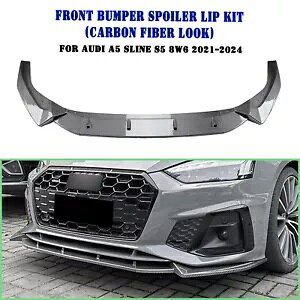 tgop[X|C[Xvb^[bvAEfB A5 sline S5 8W6 2021-2024 2022- Front bumper spoiler splitter lip for Audi A5 sline S5 8W6 2021-2024 2022-
