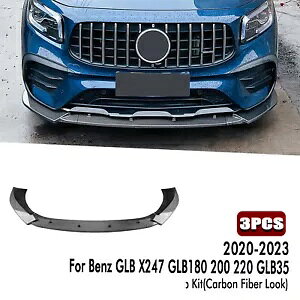 tgop[Xvb^[bv xc GLB X247 20-23 GLB180 GLB35 AMG ubN- Front bumper splitter lip for Benz GLB X247 20-23 GLB180 GLB35 AMG black-