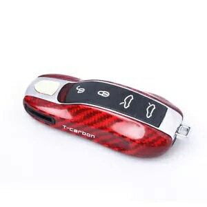 ���b�h�X�}�[�g�P�[�X�L�[�����J�o�[�|���V�F�p�i���[���J�C�G���p�V����- Red Smart Case Key Decor Cover For Porsche Panamera Cayenne New- �y���s�A���i�z